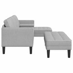vidaXL Ensemble de Canapés 2 Pièces Gris nuage 173 x 131 x 67 cm tissu