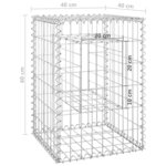 vidaXL Poteaux à panier de gabion 2 Pièces 40x40x60 cm Fer