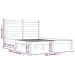 vidaXL Cadre de lit sans matelas bois massif 120x200 cm
