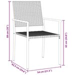 vidaXL Ensemble de salle à manger pour jardin 3 Pièces Noir Poly rotin