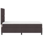 vidaXL Lit à ressorts avec matelas Marron foncé 100 x 200 cm tissu