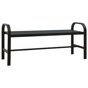 vidaXL Banc de jardin 124 5 cm acier et WPC noir