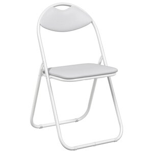 vidaXL Chaise pliante 8 Pièces Blanc 48 x 43 5 x 81 cm Simili cuir