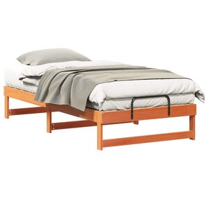 vidaXL Cadre de lit Marron 90 x 190 cm Pin massif
