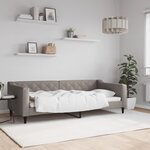vidaXL Lit de repos sans matelas taupe 90x200 cm tissu