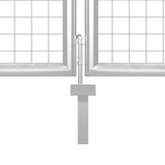 vidaXL Portail de jardin Acier 400 x 100 cm Argenté