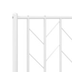 vidaXL Cadre de lit métal sans matelas avec tête de lit blanc 90x190cm