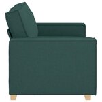 vidaXL Canapé 2 places Vert foncé 120 cm Tissu