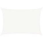 vidaXL Voile d'ombrage 160 g/m² Blanc 5x6 m PEHD