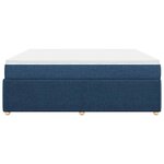 vidaXL Sommier à lattes de lit avec matelas Bleu 200x200 cm Tissu