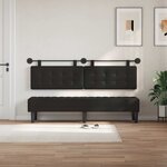 vidaXL Tête de lit suspendue Avec lumière LED Noir Simili cuir
