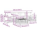 vidaXL Ensemble de canapés d'extérieur 5 pc Naturel et Anthracite