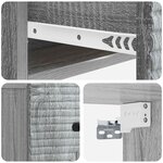 vidaXL Cabinet de chevet mural Sonoma gris 34 5 x 33 x 20 cm