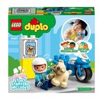 Lego 10967 duplo la moto de police  jouet pour les enfants de 2 ans et plus  développement de la motricité fine