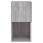 vidaXL Meuble TV avec lumières LED sonoma gris 30 5x30x60 cm
