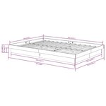 vidaXL Cadre de lit Blanc Bois massif 140x200 cm