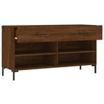 vidaXL Banc à chaussures chêne marron 102x35x55 cm bois d'ingénierie