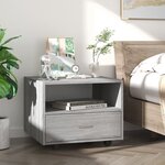 vidaXL Table basse sonoma gris 55x55x40 cm bois d'ingénierie