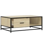 vidaXL Table basse chêne sonoma 90x57x35 cm bois d'ingénierie et métal