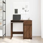 vidaXL Bureau chêne marron 86x49x76 cm bois d'ingénierie