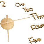 vidaXL Horloge murale 3D Design moderne Doré 100 cm XXL