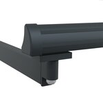 Store rétractable automatique vidaXL Vert et blanc 400x350 cm