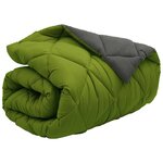vidaXL Duvet d'hiver Vert et Anthracite 220 x 135 cm Microfibre