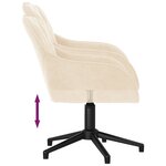 vidaXL Chaises pivotantes à manger lot de 2 Crème Velours