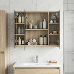 vidaXL Armoire Miroir de Salle de Bain Chêne Sonoma 60 x 14 5 x 50 cm