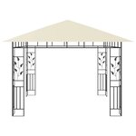vidaXL Tonnelle avec moustiquaire et lumières LED 3x3x2 73 m Crème