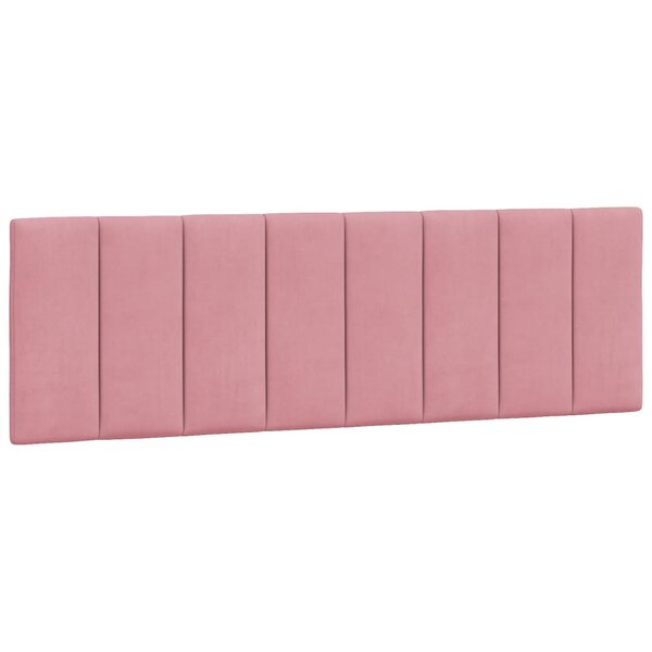 vidaXL Coussin de tête de lit rose 160 cm velours