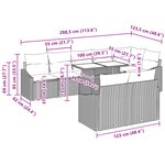 vidaXL Ensemble de canapé de jardin 9 pièces avec coussins Beige en poly rattan
