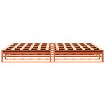 vidaXL Cadre de lit sans matelas cire marron 200x200cm bois pin massif