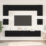 vidaXL Ensemble meuble TV 8 Pièces Chêne noir 100 x 30 x 30 cm