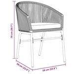 vidaXL Ensemble de salle à manger pour jardin 7 Pièces Noir Poly rotin