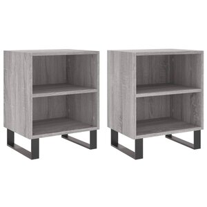 vidaXL Tables de chevet 2 Pièces sonoma gris 40x30x50cm bois d'ingénierie