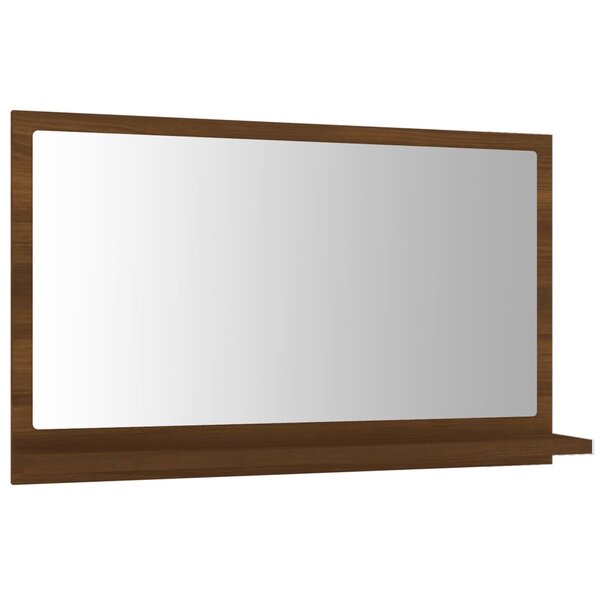 vidaXL Miroir de bain Chêne marron 60x10 5x37 cm Bois d'ingénierie