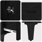 vidaXL Haut Armoire avec tiroir Chêne noir 70 x 31 x 115 cm