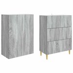 vidaXL Ensemble de Meubles 2 Pièces 66 x 34 5 x 90 cm Bois d'ingénierie