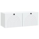 vidaXL Meuble TV mural Blanc 78 5 x 31 x 30 cm Bois d'ingénierie