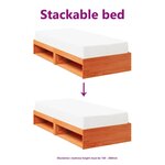 vidaXL Lit de jour sans matelas cire marron 80x200 cm bois pin massif
