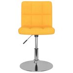 vidaXL Chaises pivotantes à manger lot de 6 jaune tissu
