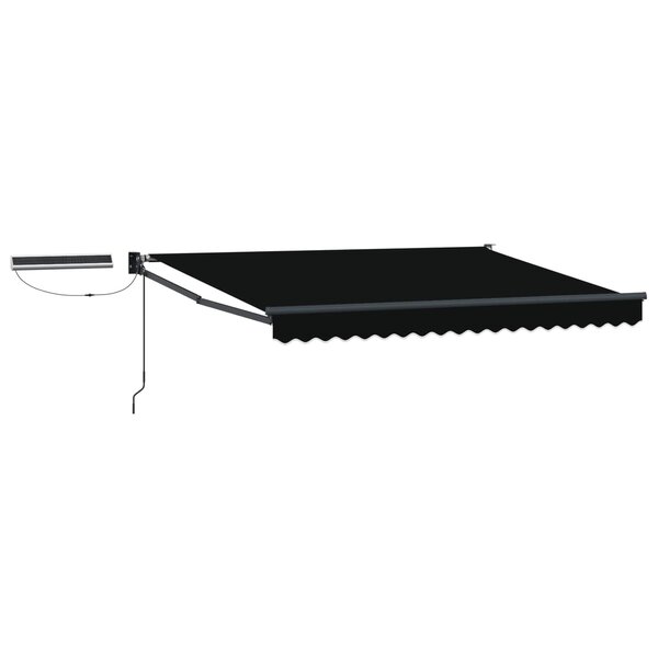 vidaXL Auvent rétractable électrique Noir et anthracite 3 5 x 2 5 m