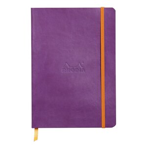 Carnet souple Rhodiarama A5 (14,8 x 21 cm), 160 pages lignées de 90 g/m² - Couverture violette