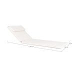 Chaise longue en teck ANDORRA avec coussin