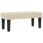 vidaXL Lit à ressorts avec tête de lit Crème 90 x 200 cm tissu