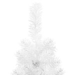 vidaXL Demi sapin de Noël artificiel mince avec support Blanc 120 cm