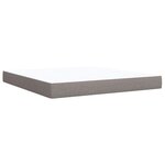 vidaXL Sommier à lattes de lit avec matelas Taupe 180x200 cm Tissu