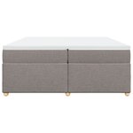 vidaXL Sommier à lattes de lit avec matelas Taupe 200x200 cm Tissu
