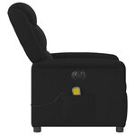 vidaXL Fauteuil de massage inclinable électrique Noir Tissu